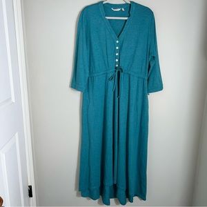 Soft Surroundings Teal Midi Dress